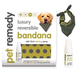 Pet Remedy Luxury Reversible Calming Kit Bandana + 15ml spray - SEP DATOVARER MEDIUM